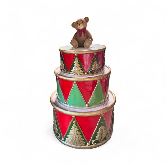 Teddy Bear on Drum - Custom Prop Rentals
