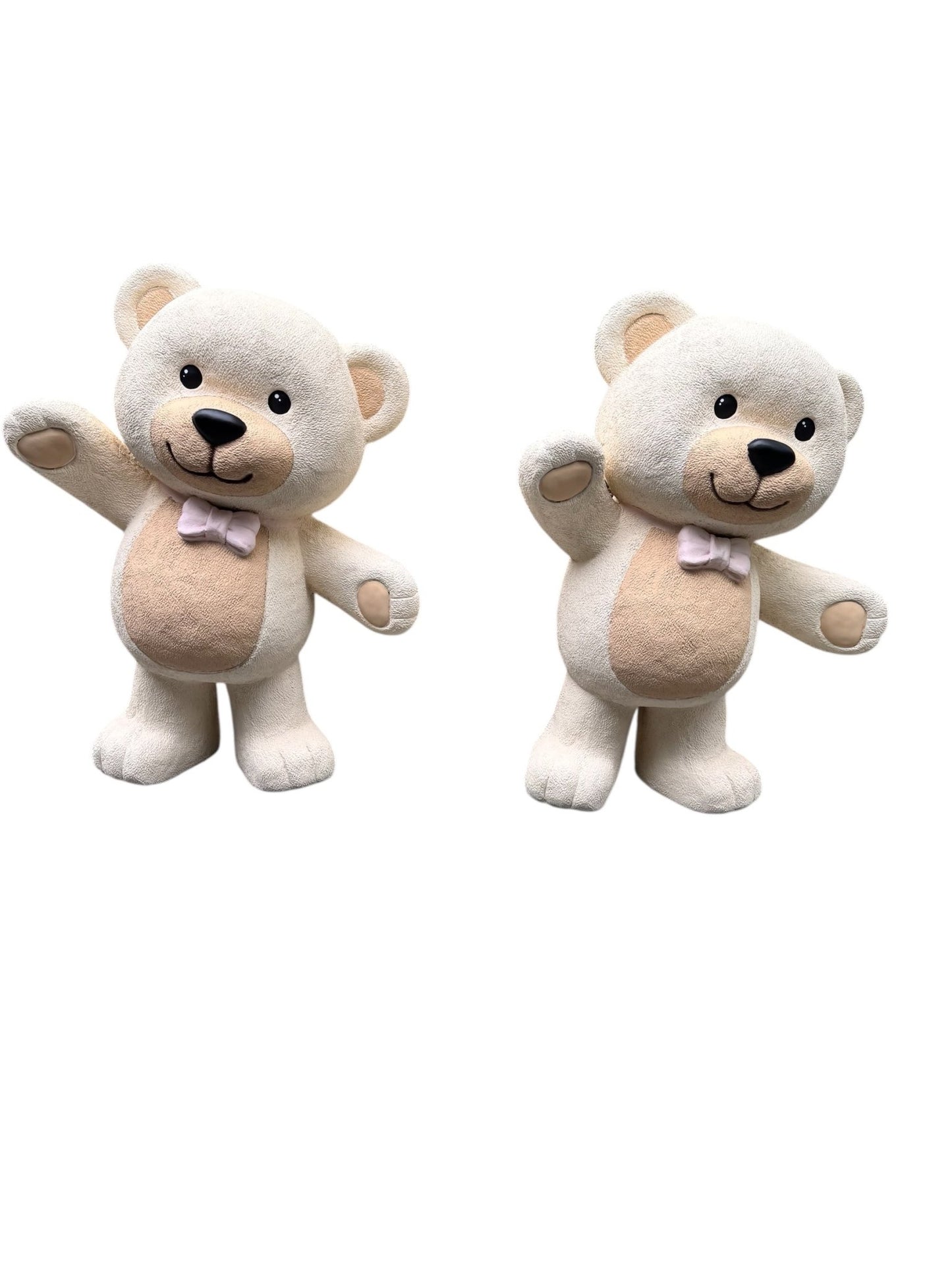Teddy Bear Standing Neude with Pink Bow - Custom Prop Rentals