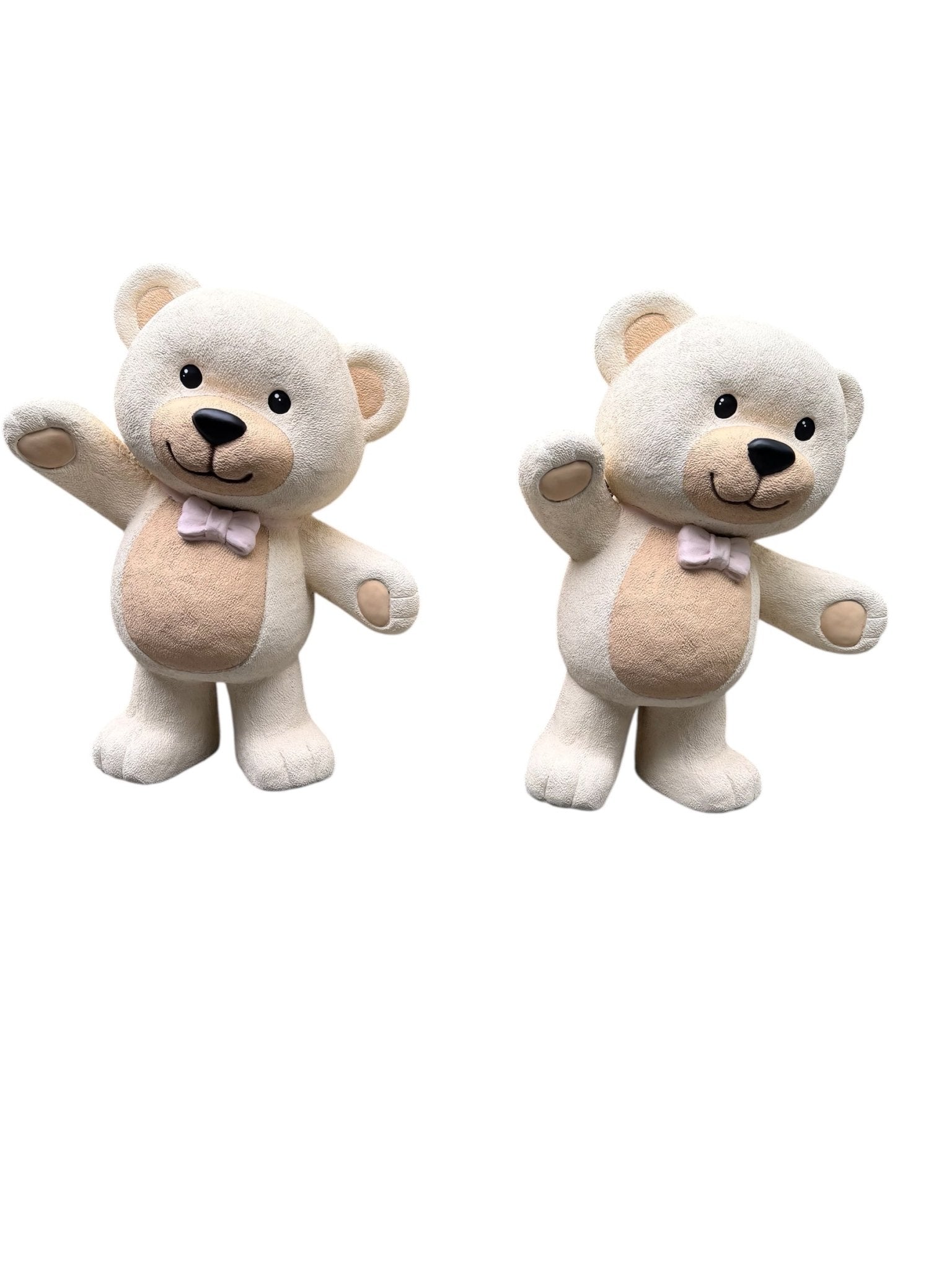 Teddy Bear Standing Neude with Pink Bow - Custom Prop Rentals