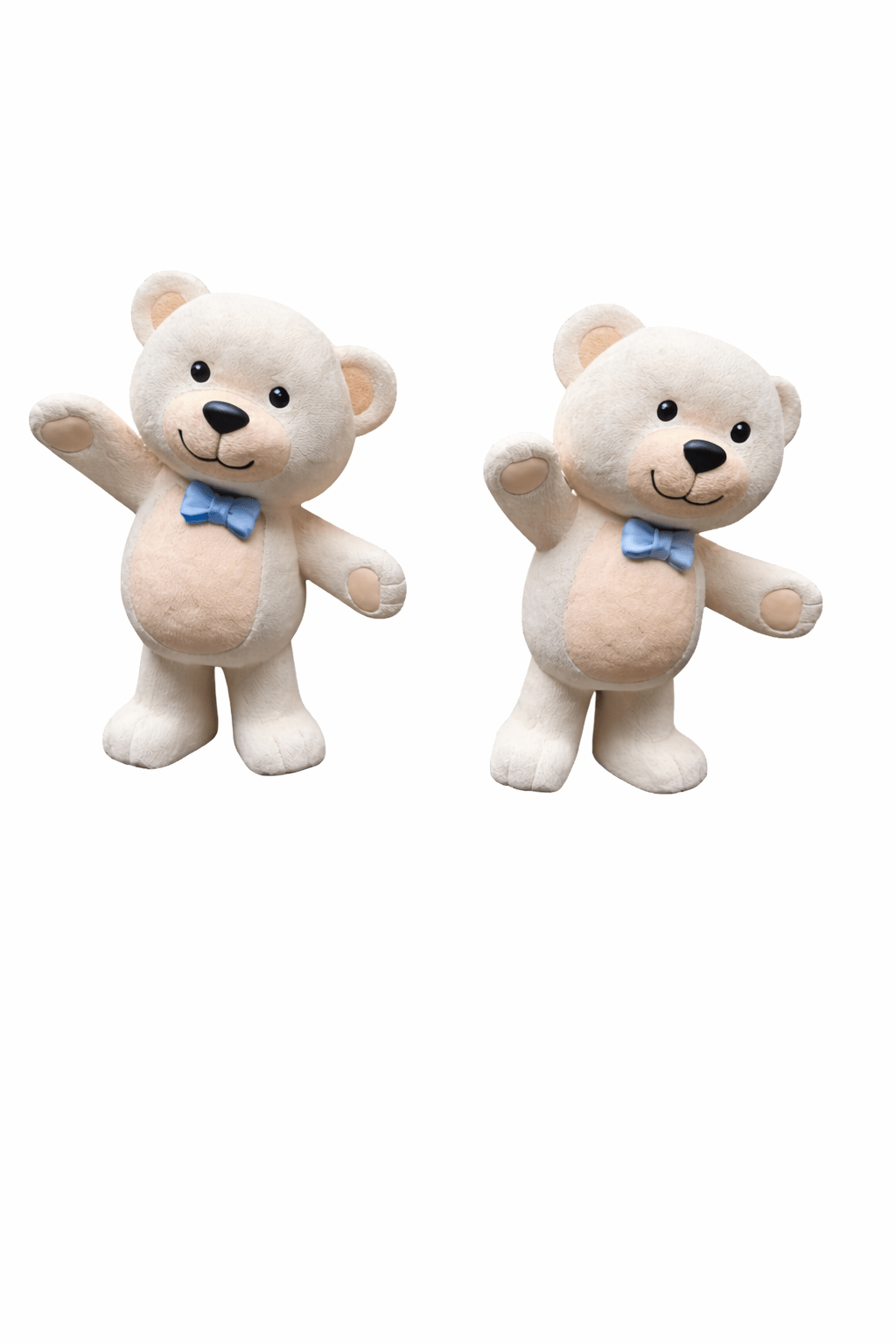 Teddy Bear Standing Nude with Blue Bow - Custom Prop Rentals