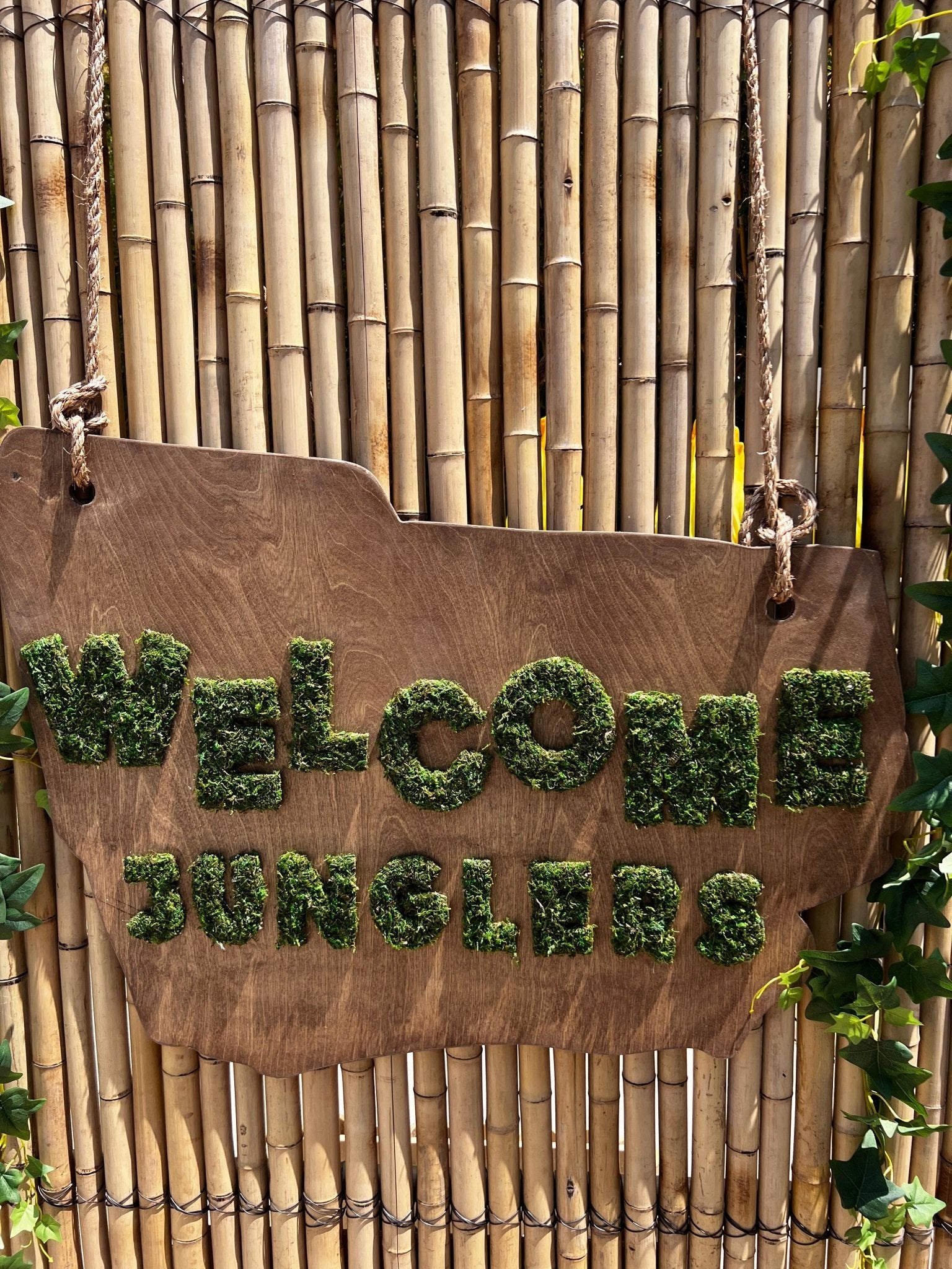 Welcome Junglers Moss - Custom Prop Rentals