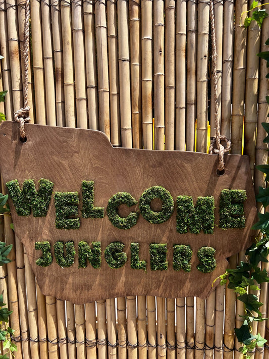 Welcome Junglers Moss - Custom Prop Rentals
