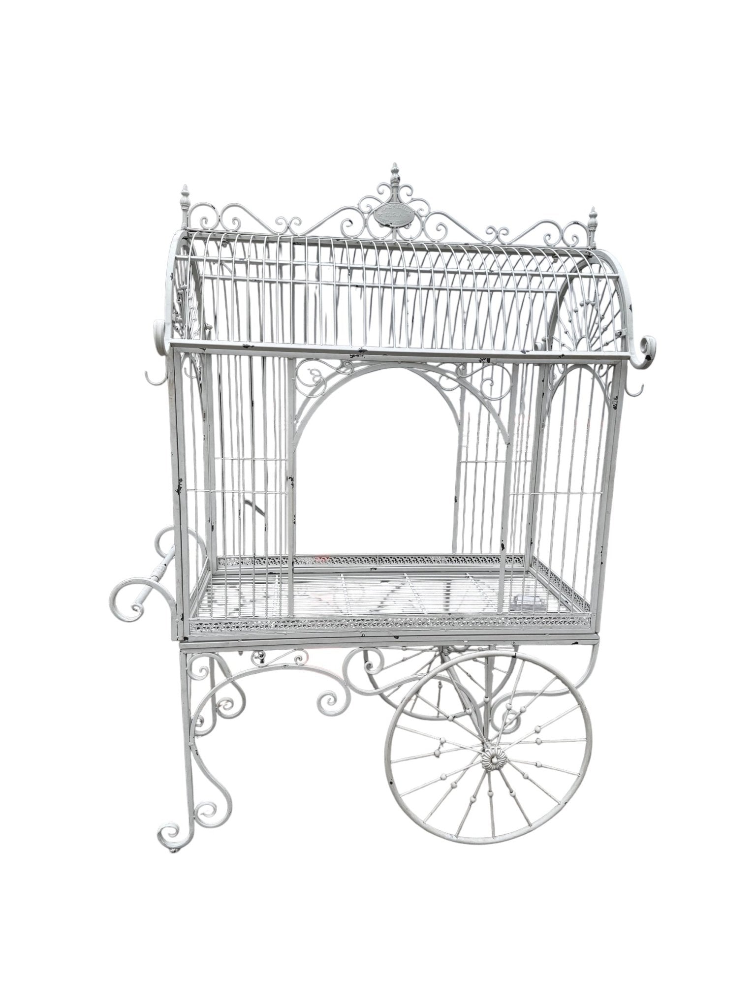 White Antique Cart - Custom Prop Rentals