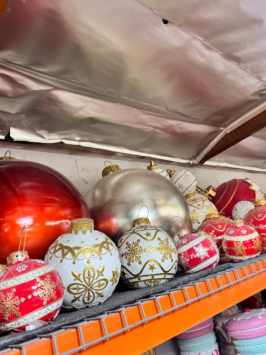 XL Silver Ornament - Custom Prop Rentals