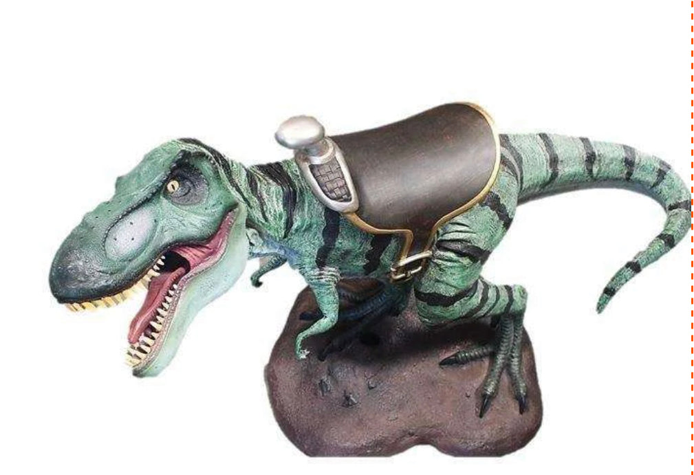 T-Rex Dinosaur With Saddle