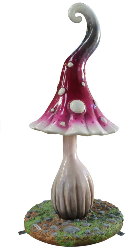 Mushroom Whimsical  Burgundy