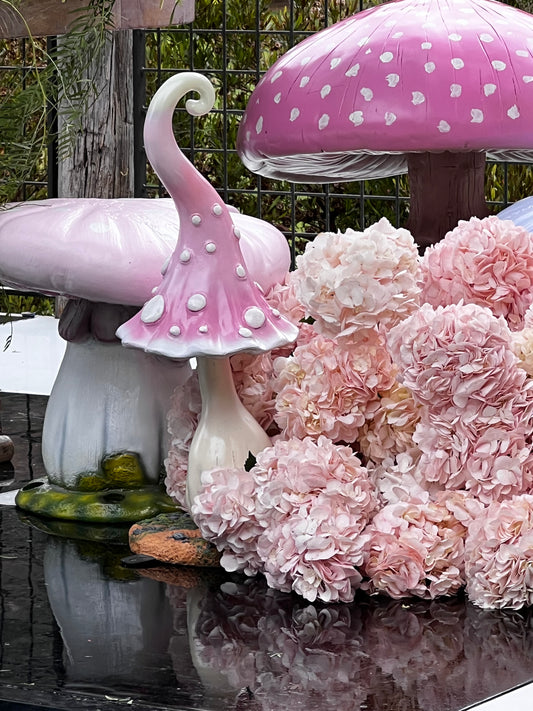 Mushroom Whimsical  Pastel Pink