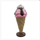 Ice cream Strawberry and Chocolate Sundae Cone