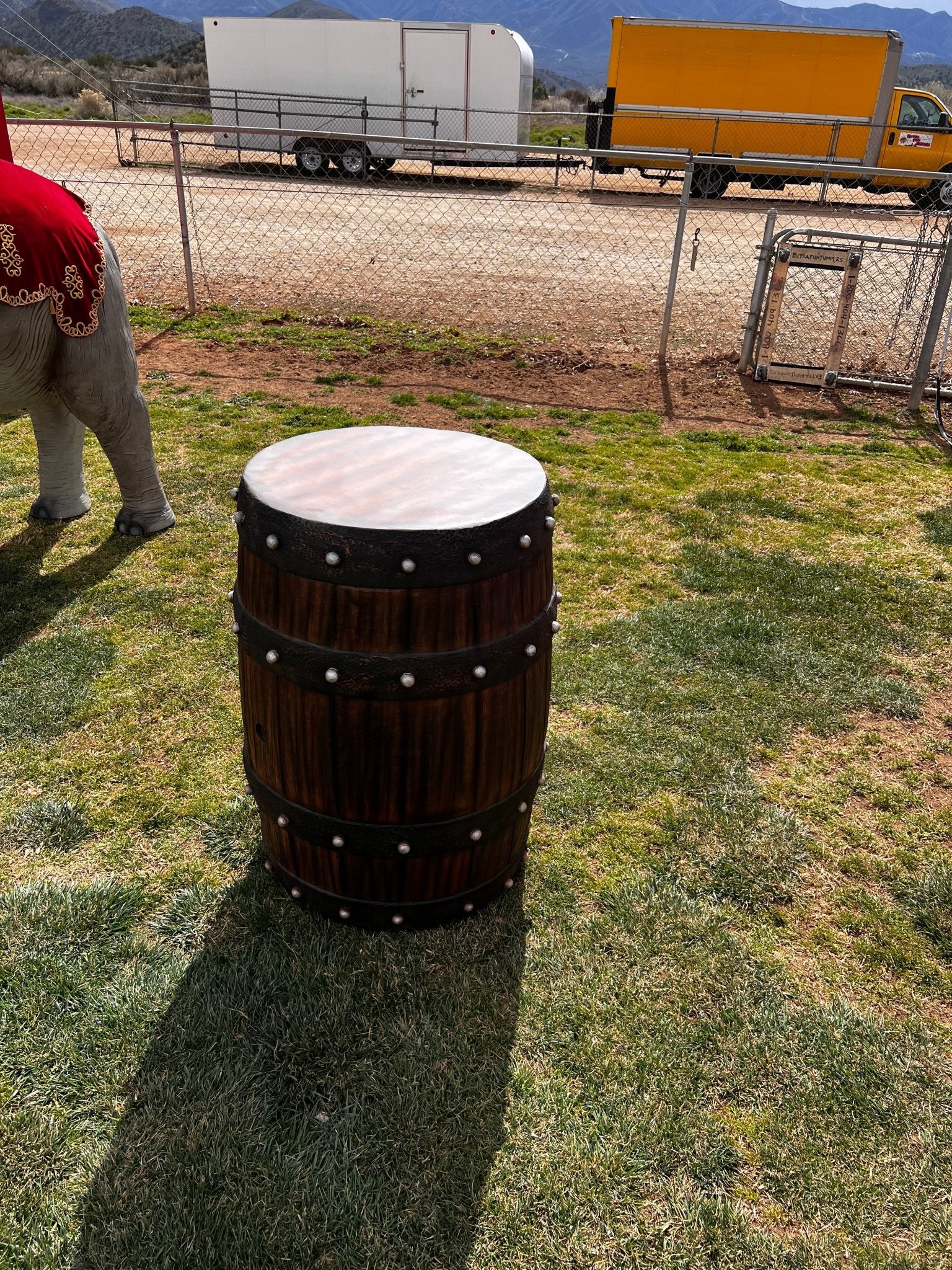 Barrel Large Rustic - Custom Prop Rentals