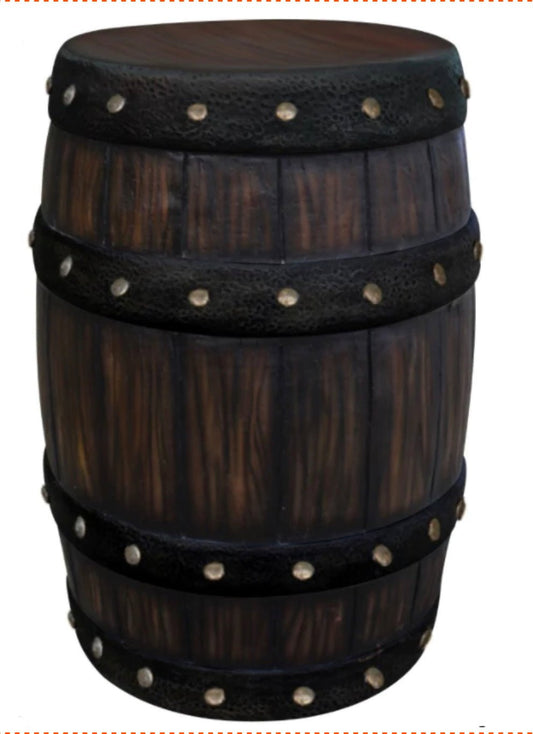 Barrel Large Rustic - Custom Prop Rentals