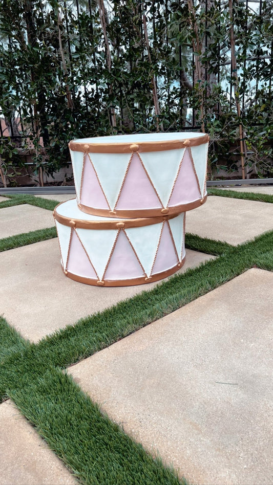 Drums Pink and White - Custom Prop Rentals