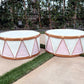 Drums Pink and White - Custom Prop Rentals