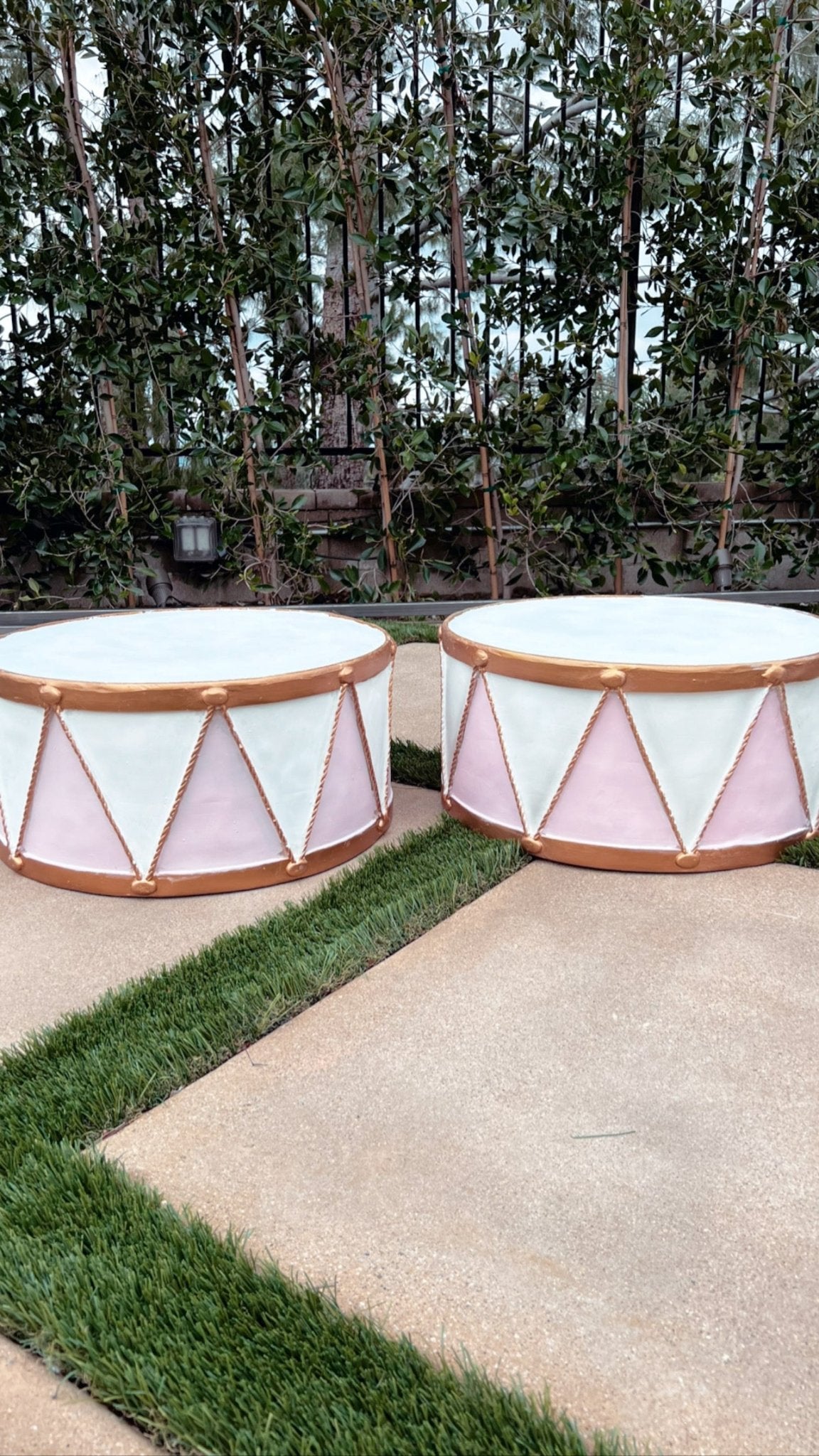 Drums Pink and White - Custom Prop Rentals