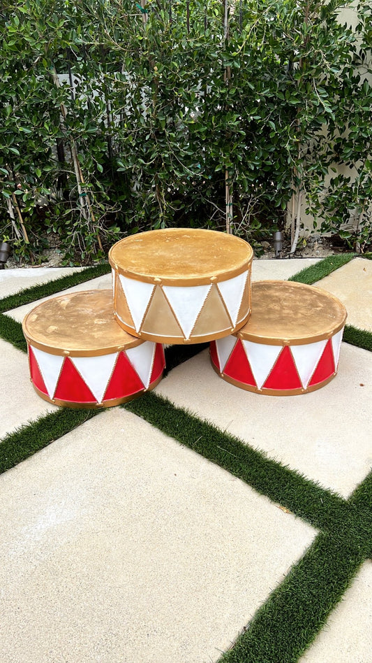 Drums Red and White - Custom Prop Rentals