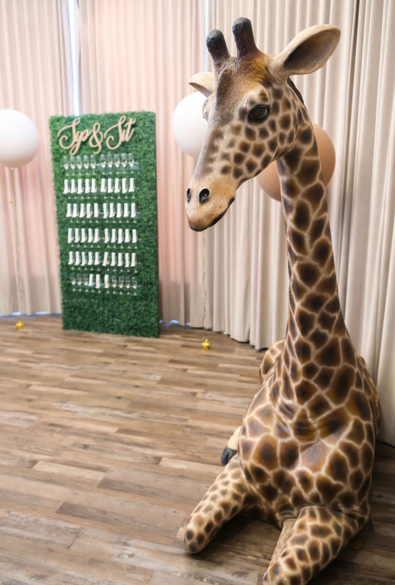 Giraffe Sitting - Custom Prop Rentals