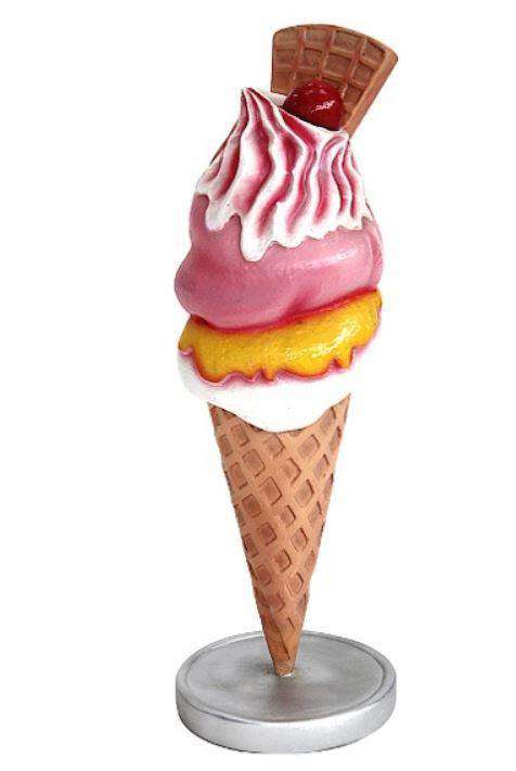 Ice Cream Waffle Cherry 2 Scoop - Custom Prop Rentals
