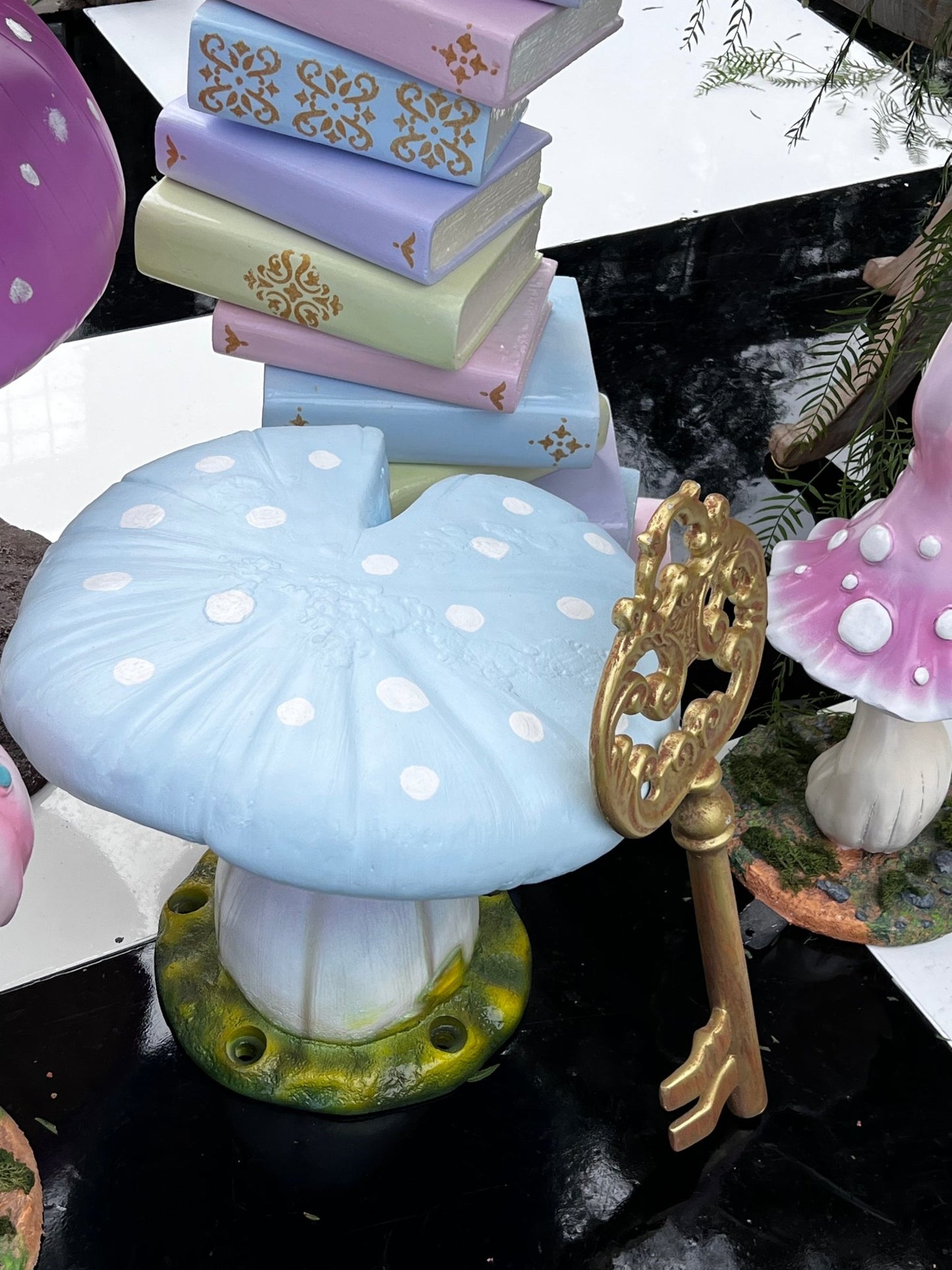 Mushroom Pastel Blue Split - Custom Prop Rentals