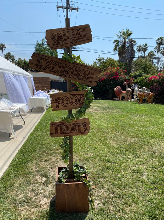 Sign Welcome Post - Custom Prop Rentals