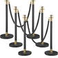 Stanchions w/ Black Rope - Custom Prop Rentals