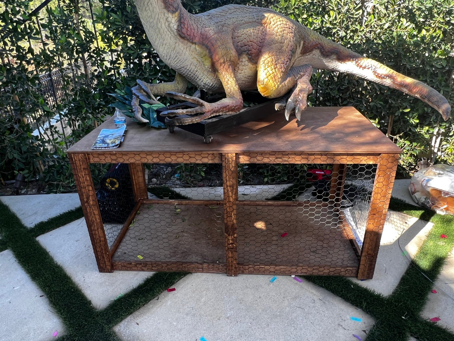 Table with Cage - Custom Prop Rentals