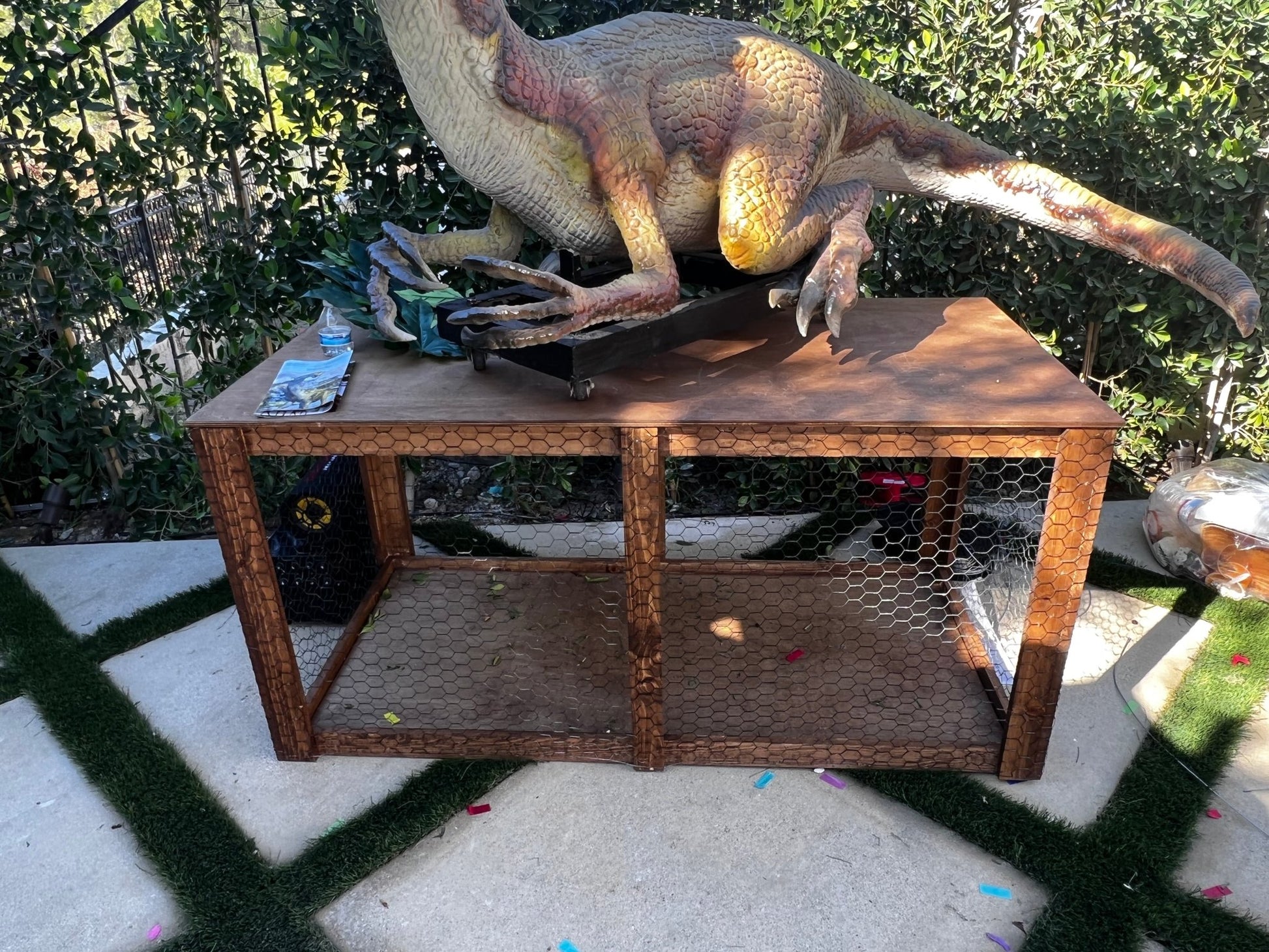 Table with Cage - Custom Prop Rentals