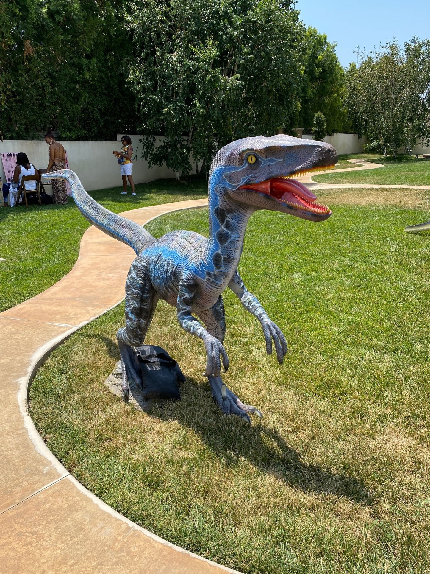 Velociraptor Blue Dinosaur - Custom Prop Rentals