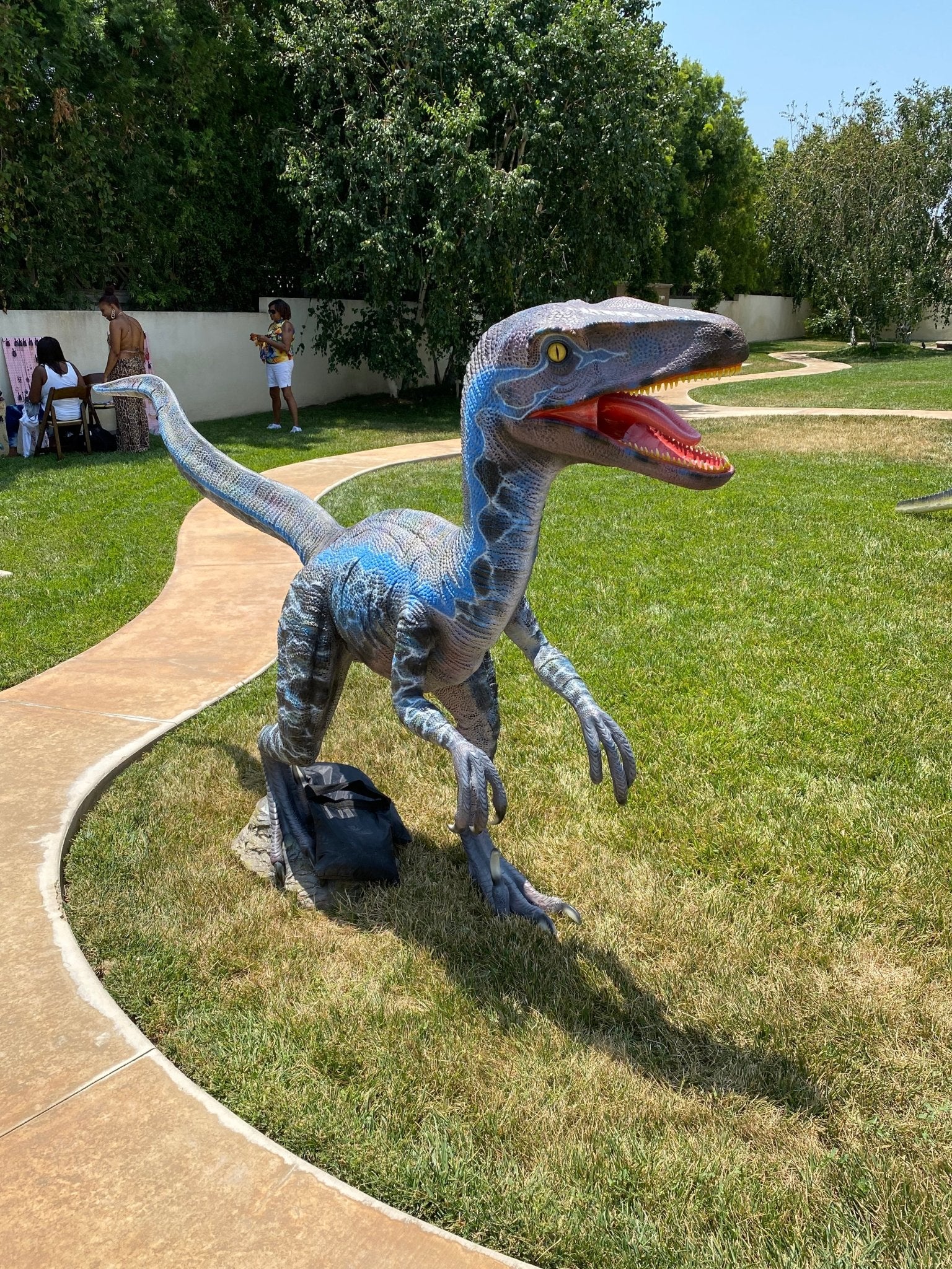 Velociraptor Blue Dinosaur - Custom Prop Rentals