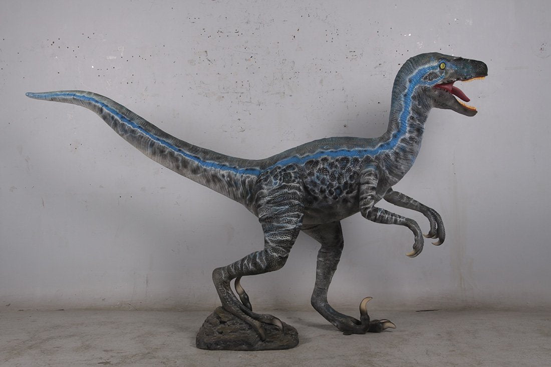 Velociraptor Blue Dinosaur - Custom Prop Rentals